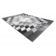 Килим KAKE 25812677 геометричен - диаманти триъгълници 3D сив / черно 