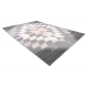 Alfombra KAKE 25812757 Geométrico - Diamantes, Triángulos 3D violet / gris / rosado