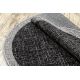 Alfombra de cuerda sisal FLOORLUX Circulo 20401 Marco negro/plateado