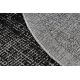 Fonott sizal floorlux szőnyeg Kör 20401 Keret fekete / ezüst 