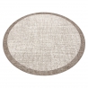 TAPPETO DI SPAGO SIZAL FLOORLUX Cerchio 20401 Telaio champagne / taupe