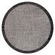 CARPET SIZAL FLOORLUX CIRCLE 20401 Frame silver / black 