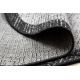 Kulatý koberec SIZAL FLOORLUX 20401 Rám stříbrný, černý