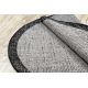 Sisal tapijt SISAL FLOORLUX rond 20401 Kader zilver / zwart