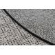 Alfombra de cuerda sisal FLOORLUX Circulo 20401 Marco plateado/negro