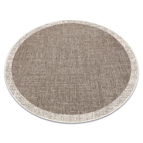 TEPPE SISAL FLOORLUX 20401 Ramme SIRKEL taupe / champagne 