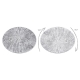 Tappeto MEFE moderno Cerchio 2784 Albero Legna - Structural due livelli di pile grigio 