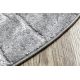 сучасний MEFE килим коло 2784 Дерево - Structural два рівні флісу сірий