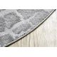 Moderní MEFE koberec kulatý 6185 Pařez stromu - Strukturální, dvě úrovně rouna šedá