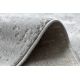 Moderne MEFE Teppe Sirkel 8722 Linjer årgang - strukturell to nivåer av fleece grå / hvit