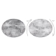 Tapis MEFE moderne Cercle 8724 Ornement vintage - Structural deux niveaux de molleton gris 