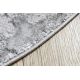 Moderní MEFE koberec kulatý 8724 Ornament vintage - Strukturální, dvě úrovně rouna šedá