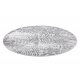Tappeto MEFE moderno Cerchio 8725 cerchi impronta digitale - Structural due livelli di pile grigio 