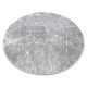 Moderní MEFE koberec kulatý 2783 Mramor - Strukturální, dvě úrovně rouna šedá