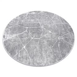 Modern MEFE matta Circle 2783 Marble - structural två nivåer av hudna grå 