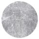 сучасний MEFE килим коло 2783 Мармур - Structural два рівні флісу сірий