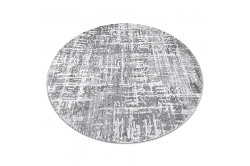 Modern Mefe Carpet Circle 8722 Lines, Black And White Modern Round Rugs
