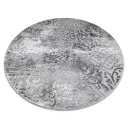 Tapete MEFE moderno Circulo 8724 Ornamento vintage - Structural dois níveis de lã cinza cinzento