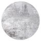 Modern MEFE Teppich Kreis 8731 Vintage - Strukturell zwei Ebenen aus Vlies grau