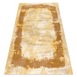 Alfombra EMERALD exclusivo 1016 glamour, elegante art deco, mármol botella verde / oro