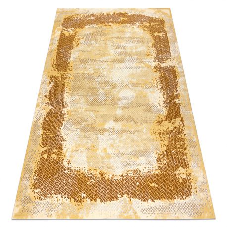 Exklusiv EMERALD Teppich 1016 glamour, stilvoll art deco Marmor Flaschengrün / gold