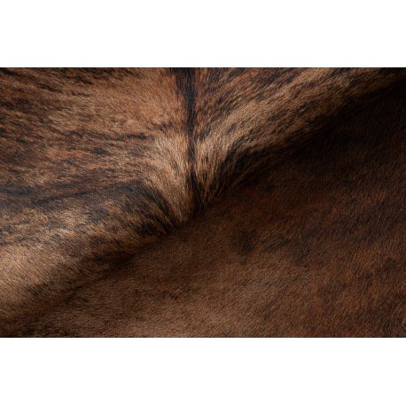 Kobercová umělá hovězí kůže, kráva G5067-3 hnědá kůže 100x150 cm