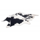 Matta Artificial Cowhide, Ko G5069-1 vit svart Läder
