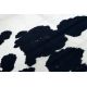Alfombra Cuero de vaca artificial, Vaca G5069-1 blanco Cuero negro