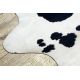 Alfombra Cuero de vaca artificial, Vaca G5069-1 blanco Cuero negro