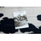 Teppich Künstliches Rindsleder, Rind G5069-1 weiß schwarz Leder