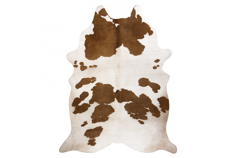 Alfombra Cuero de artificial, Vaca G5069-2 blanco Cuero marrón - modernas