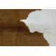 Tæppe Kunstigt oksekødslæder, Ko G5069-2 hvid-brun hud