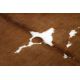 Couro de Vaca Artificial para Tapete, Vaca G5070-2 Castanho branco 