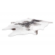 Carpet Artificial Cowhide, Cow G5074-1 white brown Leather