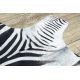 Szőnyeg mesterséges marhabőr, Zebra G5128-1 fehér fekete bőr