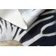 Tappeto Imitazione pelle di bovino, Zebra G5128-1 pelle nera bianca