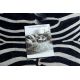 Couro de Vaca Artificial para Tapete, Zebra G5128-1 Branco Preto