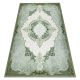 Exclusive EMERALD Carpet 1020 circle - glamour, stylish marble, triangles black / gold