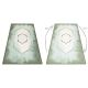 Kizárólagos EMERALD szőnyeg 1022 kör - glamour, elegáns márvány, geometriai üveg zöld / arany