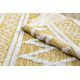 Dywan MOROC Romby 22297 Ekologiczny, EKO SIZAL frędzle - dwa poziomy runa żółty / krem, dywan z bawełny recyklingowanej
