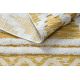 Tæppe MOROC Roma22297 Økologisk, EKO SISAL kvaster - to niveauer af fleece gul / fløde, tæppe af genbrugt bomuld
