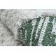 Tæppe MOROC Roma22312 Økologisk, EKO SISAL kvaster - to niveauer af fleece grøn / fløde, tæppe af genbrugt bomuld