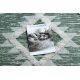 Alfombra ECO sisal BOHO MOROC Diamantes 22312 franjas - dos niveles de vellón verde / crema, alfombra reciclada