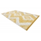 Carpet ECO SISAL Boho MOROC Diamonds 22312 fringe - two levels of fleece yellow / cream, recycled carpet
