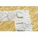Fonott Sizal szőnyeg boho MOROC gyémánt 22312 rojt - két szintű gyapjú sárga / krém, újrahasznosított szőnyeg