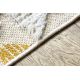 Fonott Sizal szőnyeg boho MOROC gyémánt 22312 rojt - két szintű gyapjú sárga / krém, újrahasznosított szőnyeg