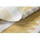 Tappeto ECO SIZAL BOHO MOROC Quadri 22312 frange - due livelli di pile giallo / crema, tappeto in cotone riciclato