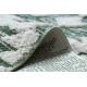 Fonott Sizal EKO szőnyeg boho MOROC Etno Cikcakk 22319 rojt - két szintű gyapjú zöld / krém, újrahasznosított szőnyeg