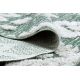 Tapis ECO SIZAL BOHO MOROC Etno Zigzag 22319 franges - deux niveaux de molleton vert / crème, tapis en coton recyclé
