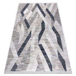 Preproga REBEC sodobni Strižice 51166B Geometrija - dve ravni flisa temno modra / krem